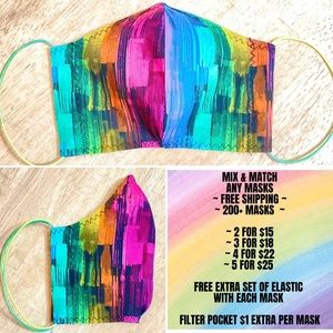 Face Mask ~ 100% Cotton ~ Elastic String